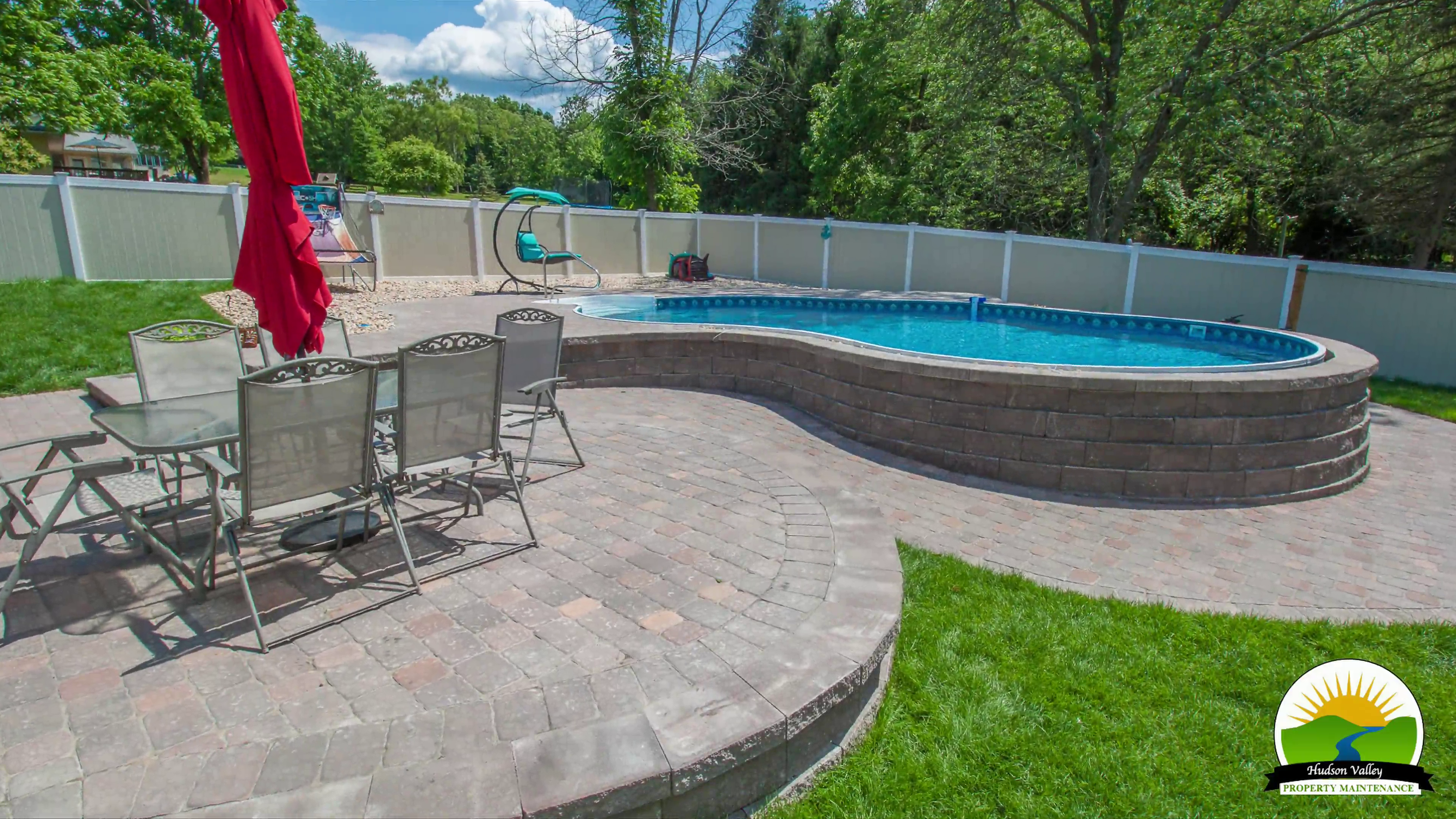 poolside patio and masonry work