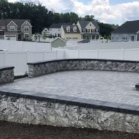 Hardscape stone patio for private home in Hudson Valley, NY