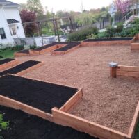 raised garden bed, landscaping; Hudson Valley, NY